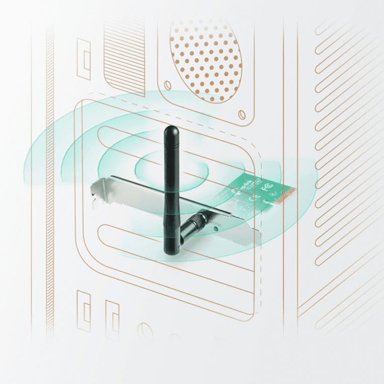Adaptador Wifi Tp-link TL-WN781ND N150 PCIe miniatura 4