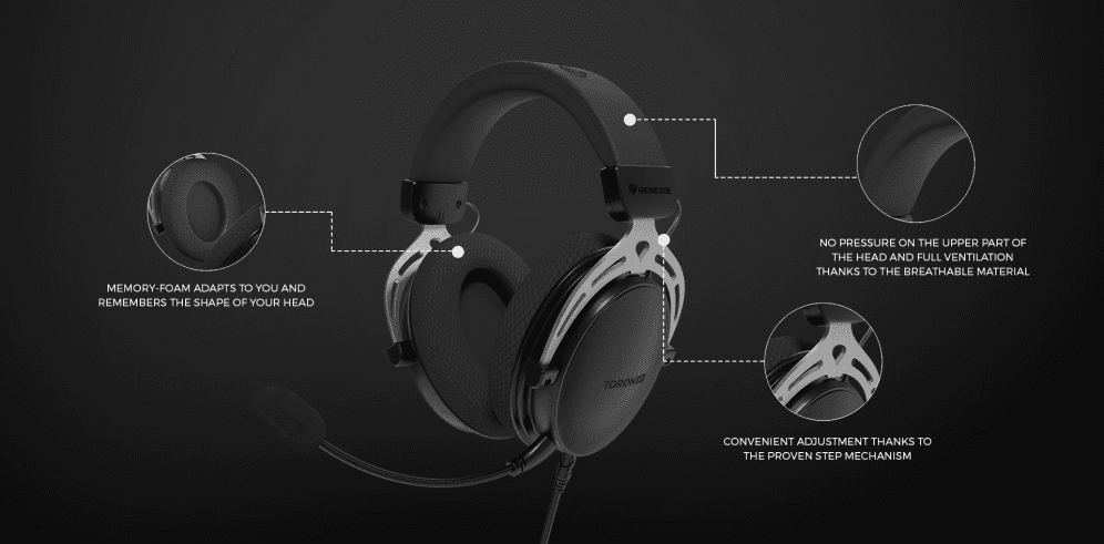 Auricular Gaming Genesis Toron 531 Negros miniatura 13