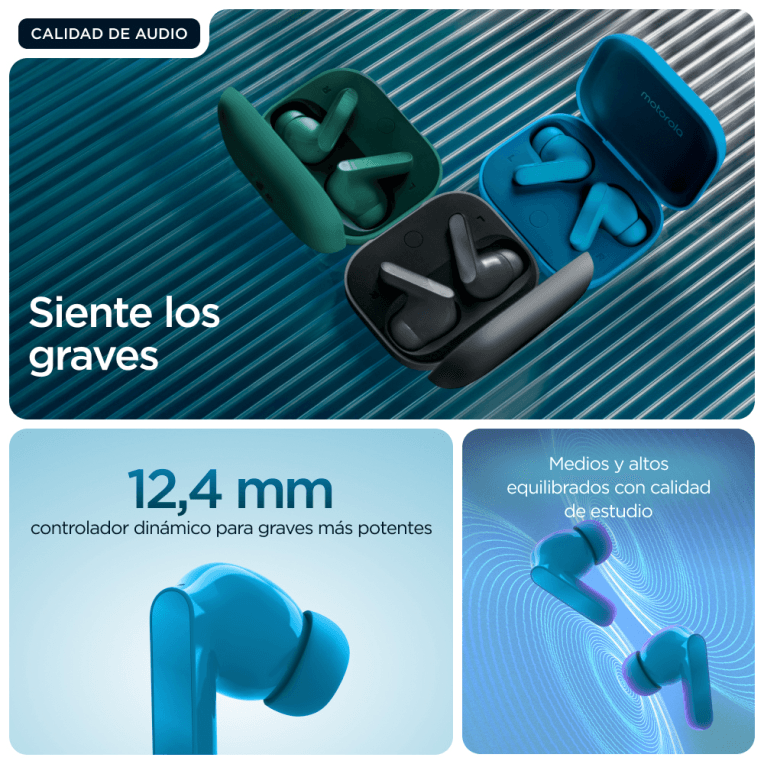 Auriculares Motorola Moto Buds Bass Blue miniatura 12