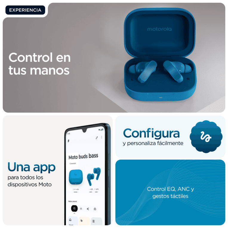 Auriculares Motorola Moto Buds Bass Blue miniatura 14