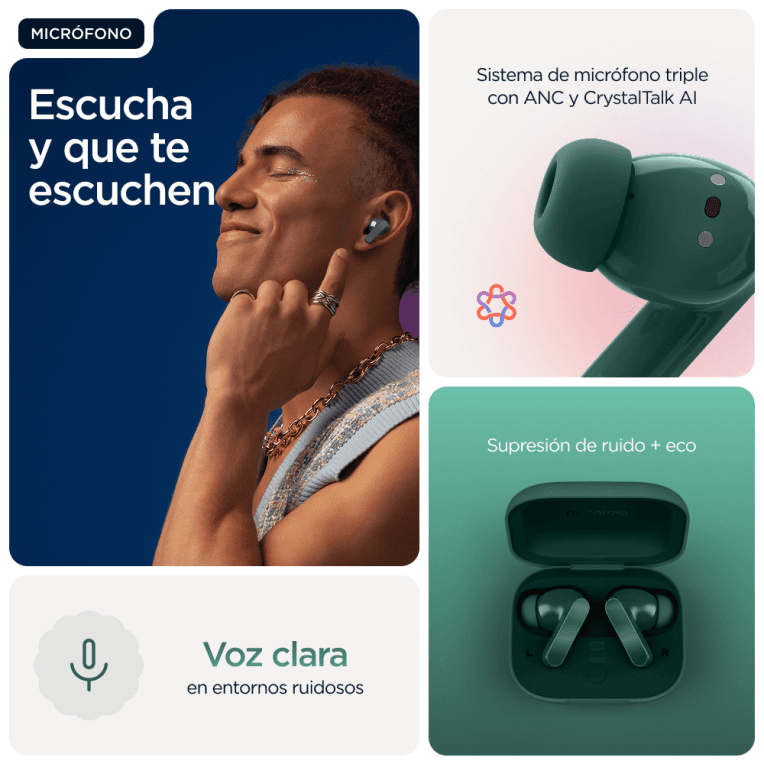 Auriculares Motorola Moto Buds Bass Green miniatura 16