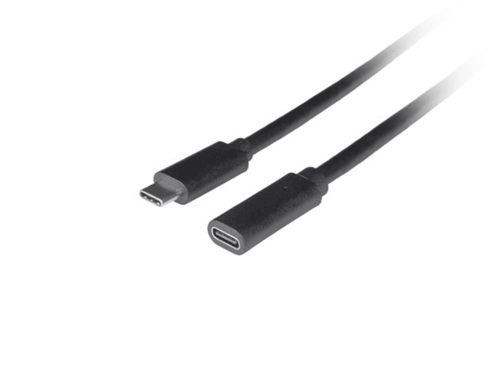 CABLE LANBERG USB-C 3.1 MACHO/HEMBRA 1.5M NEGRO — imagen 1