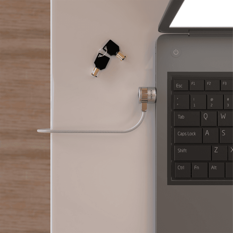 CABLE SEGURIDAD AISENS CERRADURA LLAVE 1.5M miniatura 5