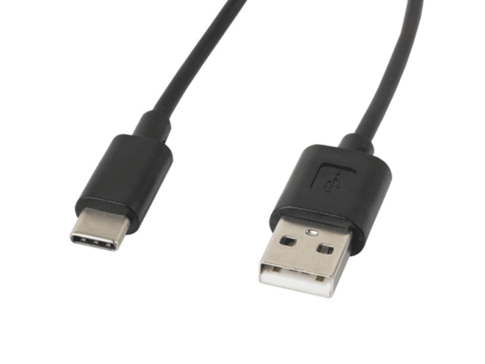 Cable USB 2.0 Lanberg USB-A a USB-C 1.8m Negro — imagen 1
