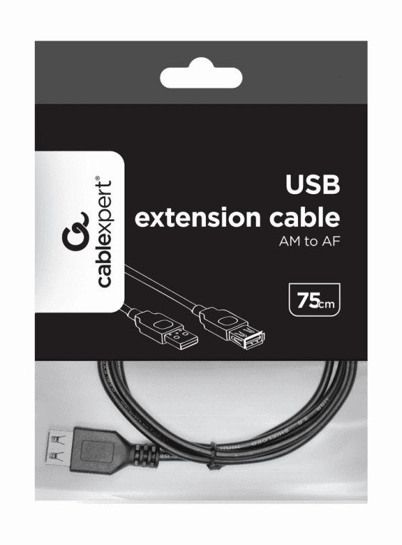 CABLE USB GEMBIRD DE EXTENSION MACHO-HEMBRA 0.75M — imagen 1