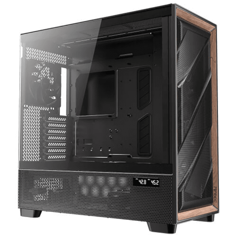 Caja ATX Antec Flux Pro EUV Wood Negra 2xUSB3.0 miniatura 2
