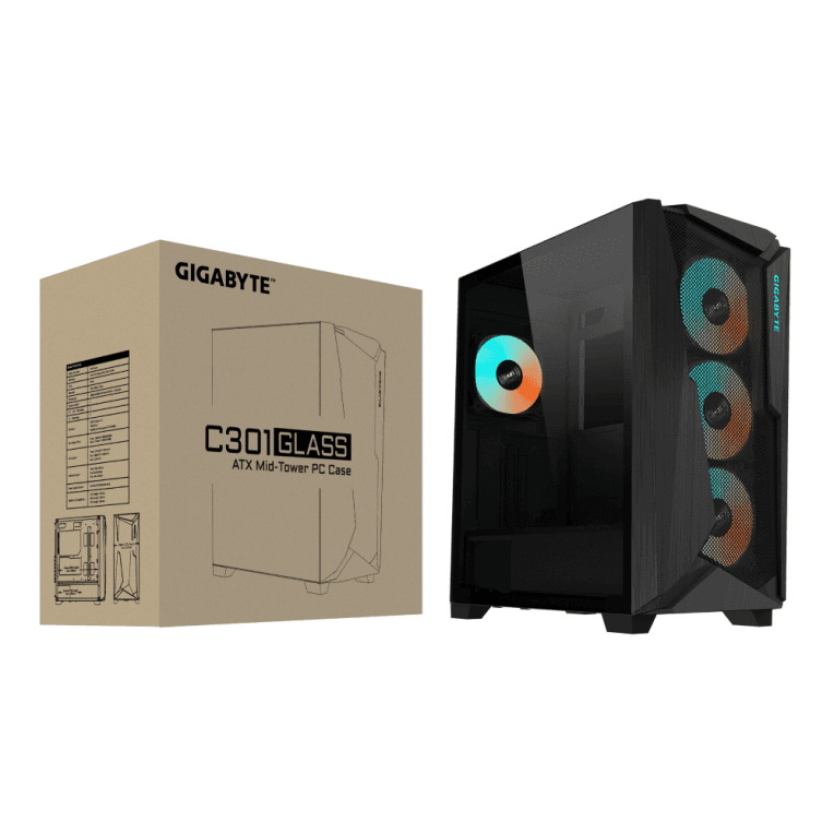 Caja ATX Gigabyte C301 Glass Negra miniatura 8