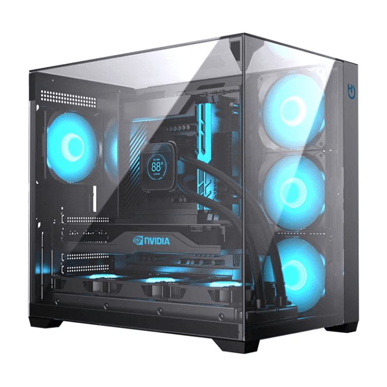 Caja ATX Hiditec Gaming Sky Black USB3.1/Tipo-C miniatura 2