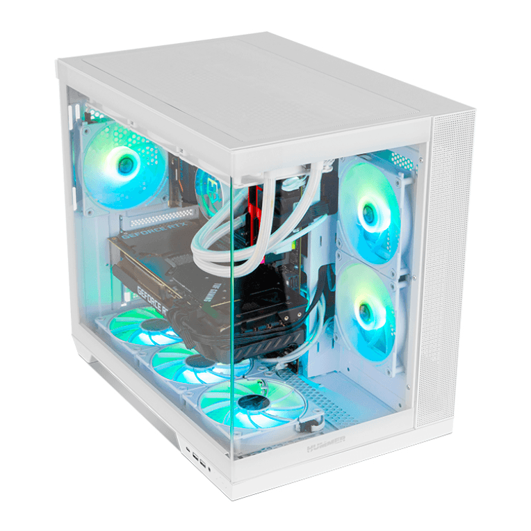 Caja ATX Nox Hummer Astra Neo Frameless Blanca miniatura 3