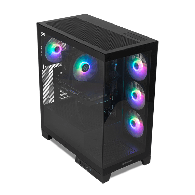 Caja ATX Nox Hummer Glock Frameless Negra miniatura 4