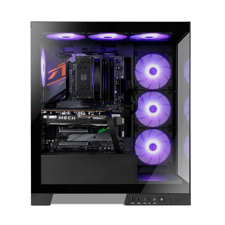 Caja ATX Nox Hummer Glock Frameless Negra miniatura 6