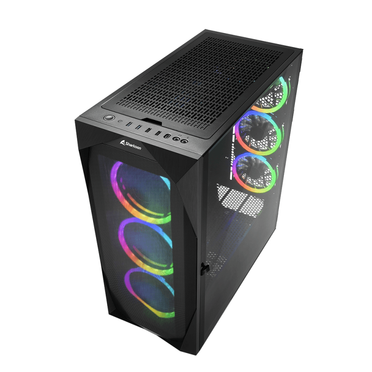 Caja ATX Sharkoon Rev300 RGB Negra 2xUSB3.0 miniatura 3