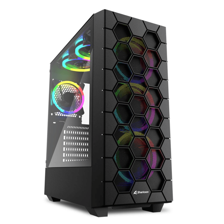 Caja ATX Sharkoon RGB Hex Negra 2xUSB3.0 — imagen 1