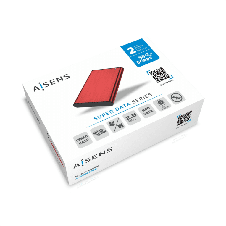 Caja Externa Aisens ASE-2525RED 2.5" Roja miniatura 7