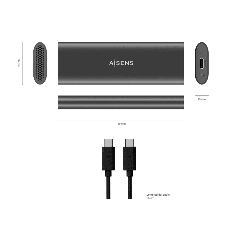 Caja Externa Aisens Asm2-015Gr M.2 Gris miniatura 6