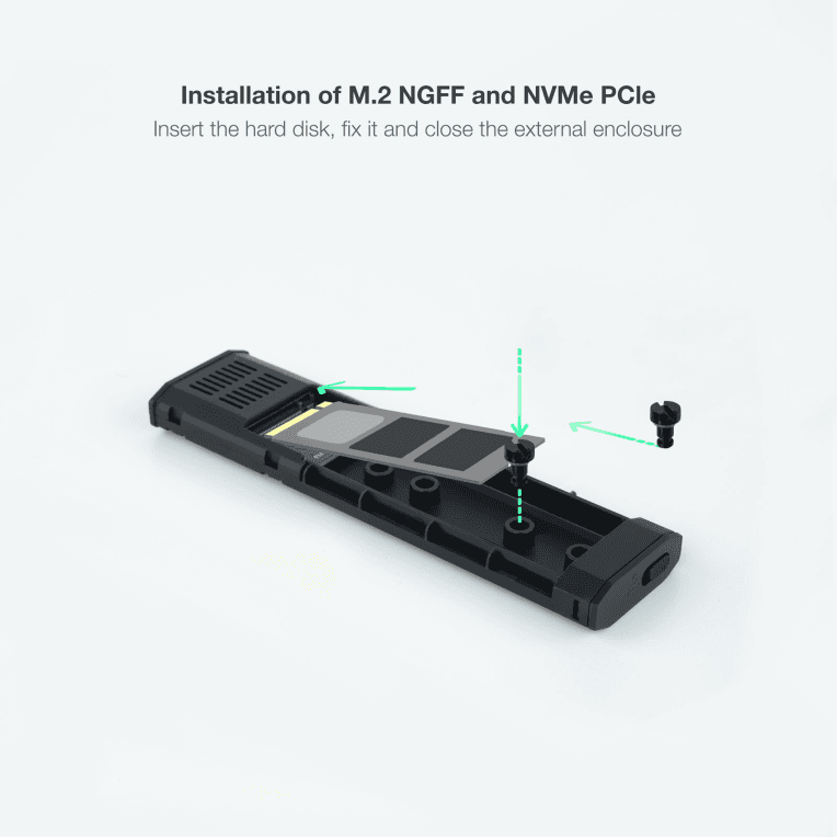 Caja Externa Tooq SSD M.2 NGFF/NVMe Gris miniatura 6