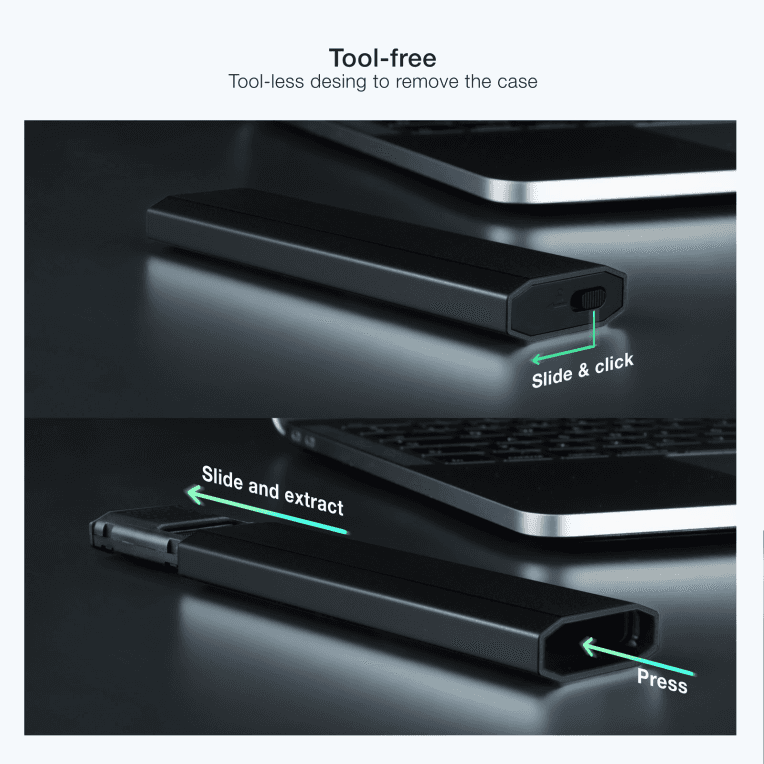 Caja Externa Tooq Ssd M.2 Ngff/Nvme Negro miniatura 5