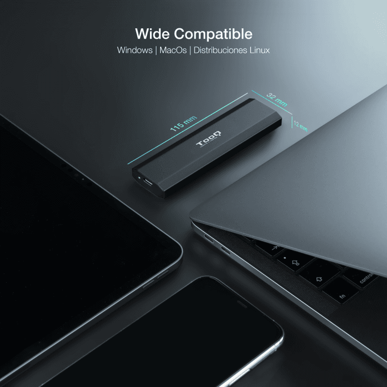Caja Externa Tooq Ssd M.2 Ngff/Nvme Negro miniatura 7