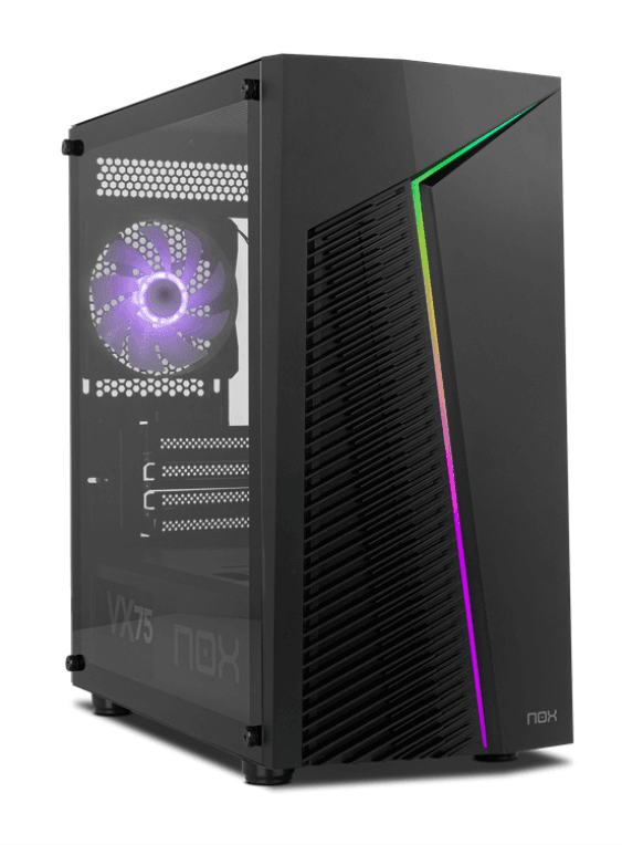 Caja Micro-ATX Nox Infinity RGB Negra — imagen 1