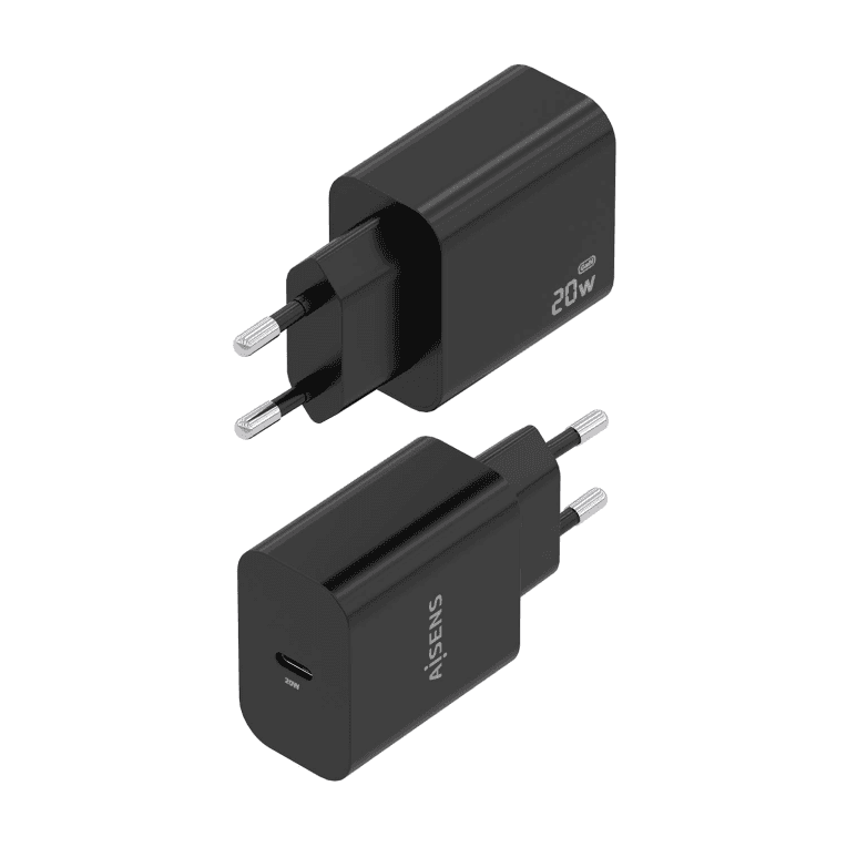 Cargador Aisens GaN 20W 1xUSB-C PD3.0 Negro miniatura 4