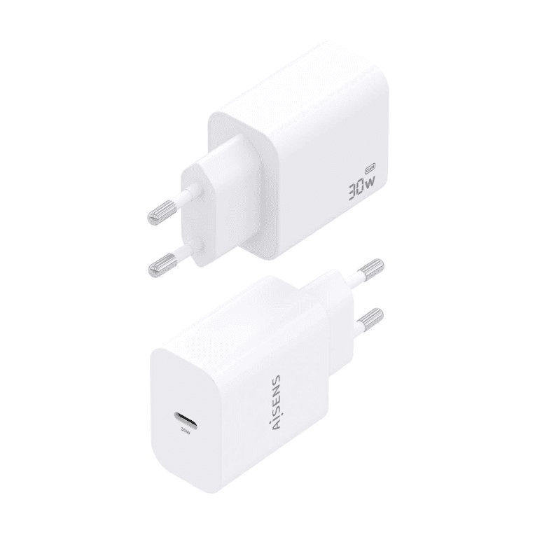 Cargador Aisens GaN 30W 1xUSB-C PD3.0 Blanco miniatura 4