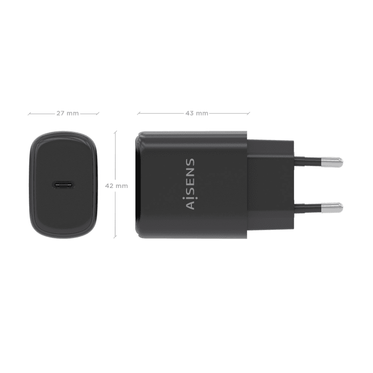 Cargador Aisens Gan 30W 1xUsb-C Pd3.0 Negro 2 miniatura 5