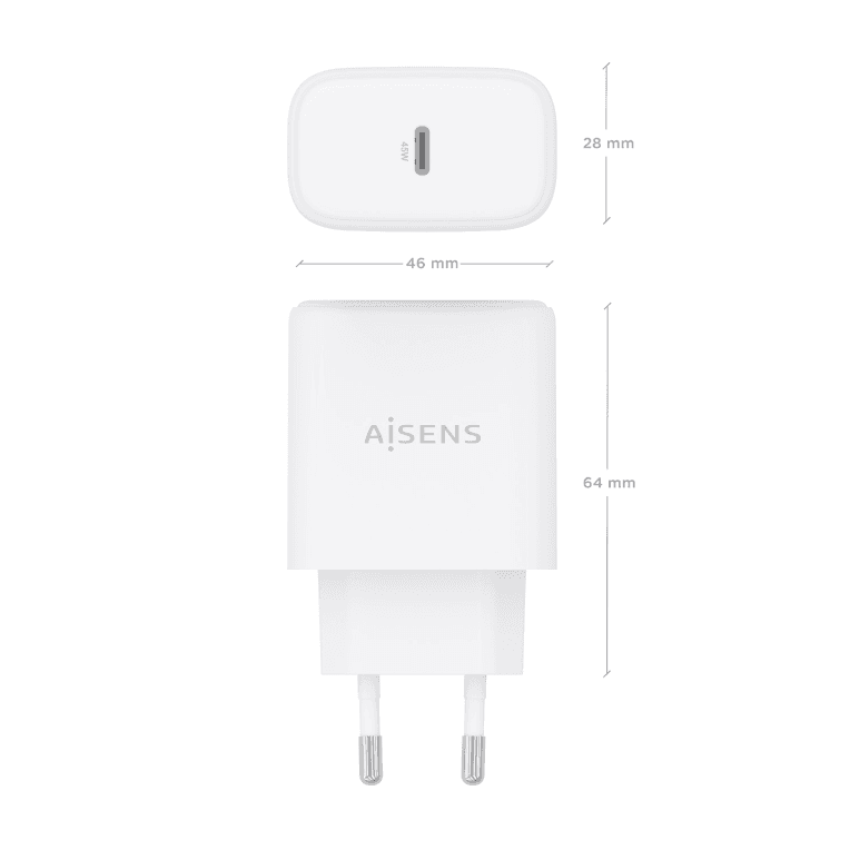 Cargador Aisens Gan 45W 1xUsb-C Pd3.0 Blanco miniatura 5
