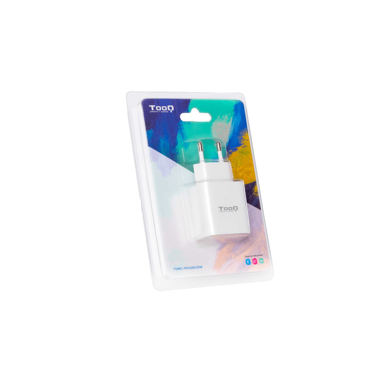 Cargador De Pared Tooq USB-C PD3.0 20W Blanco miniatura 3