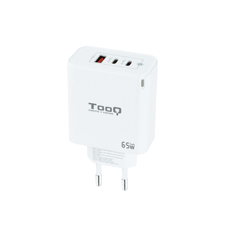 Cargador Tooq GAN 2USB-C PD USB-A QC 65W miniatura 2