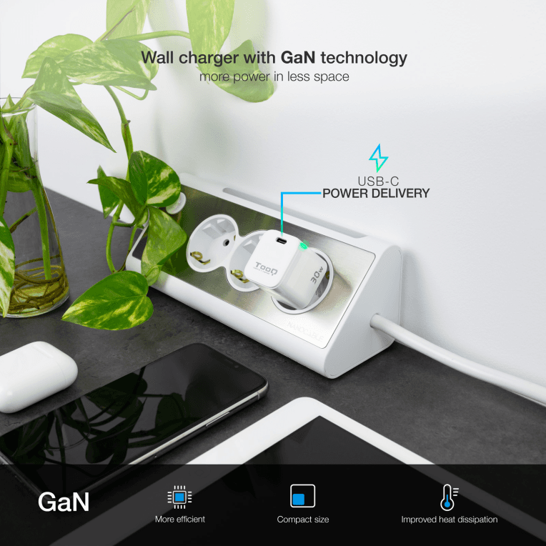 Cargador Tooq GAN USB-C PD 30W miniatura 5