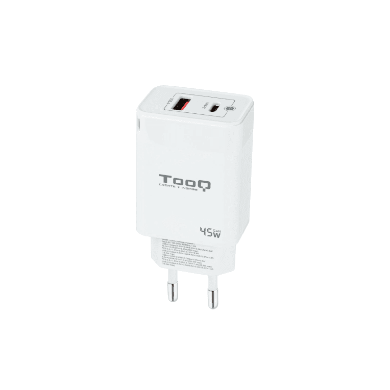 Cargador Tooq GAN USB-C PD USB-A QC 45W miniatura 2