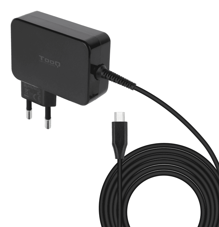 Cargador Tooq Portatil Gan USB-C PD 100W Negro — imagen 1