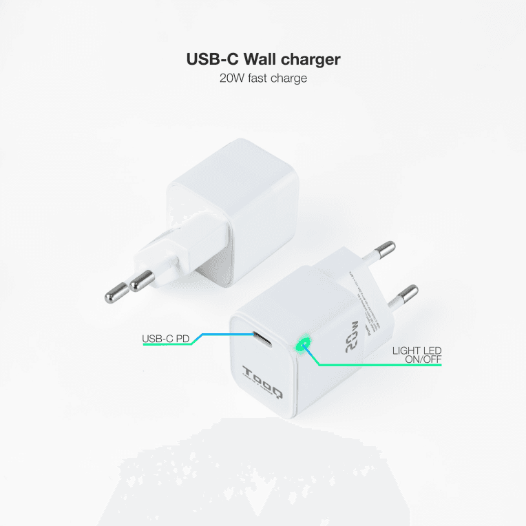 Cargador Tooq USB-C PD 20W miniatura 3