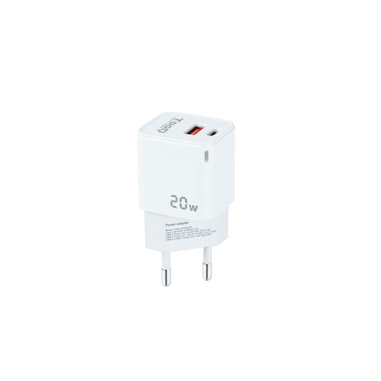 Cargador Tooq USB-C PD USB-A QC 20W — imagen 1