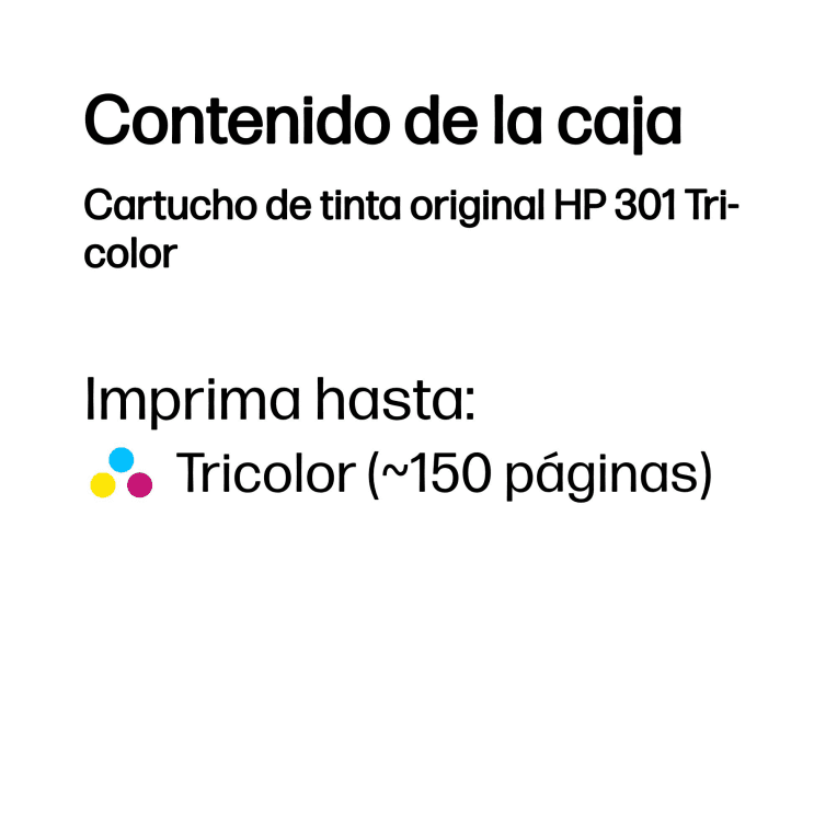 Cartucho de Tinta Silla Hp 301 Tricolor miniatura 4