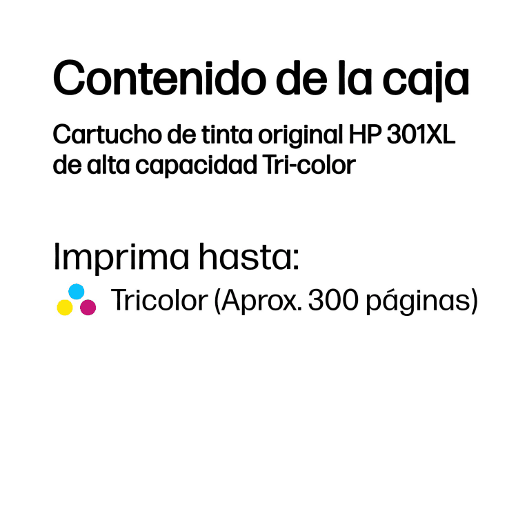 Cartucho de Tinta Silla Hp 301Xl Tricolor miniatura 4