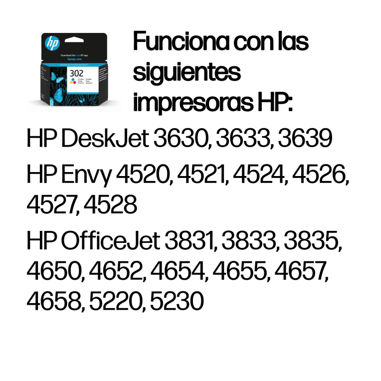 Cartucho de Tinta Silla HP 302 Tricolor miniatura 3