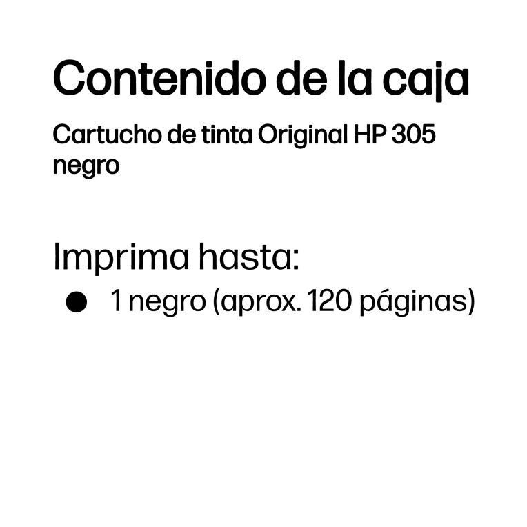 Cartucho de Tinta Silla HP 305 Negro miniatura 3
