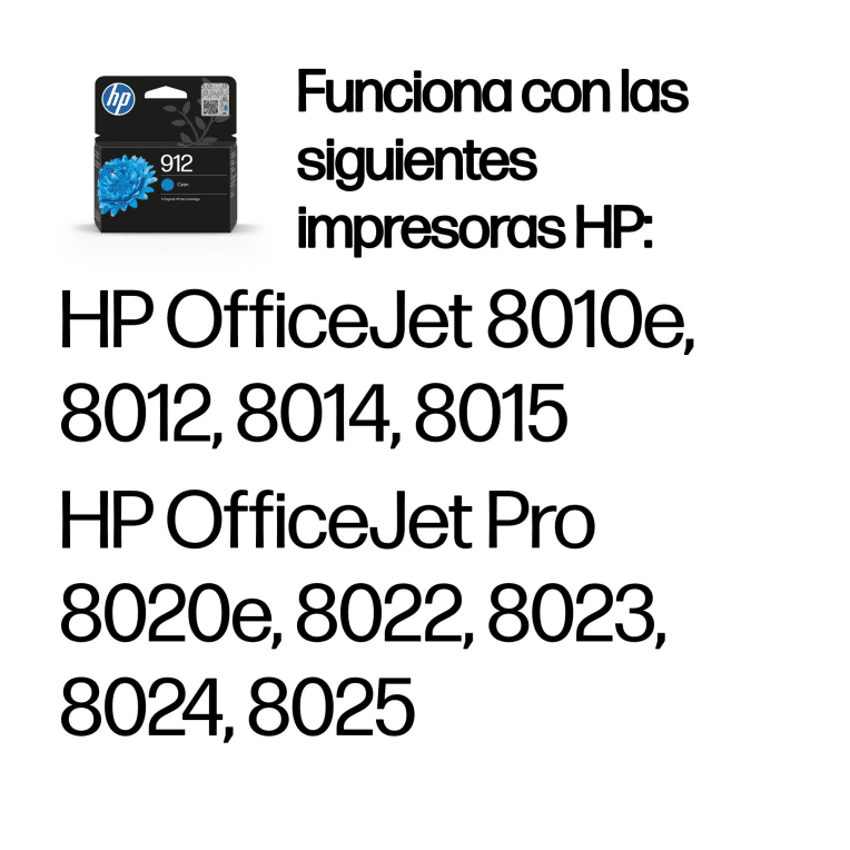 Cartucho de Tinta Silla Hp 912 Cyan miniatura 3