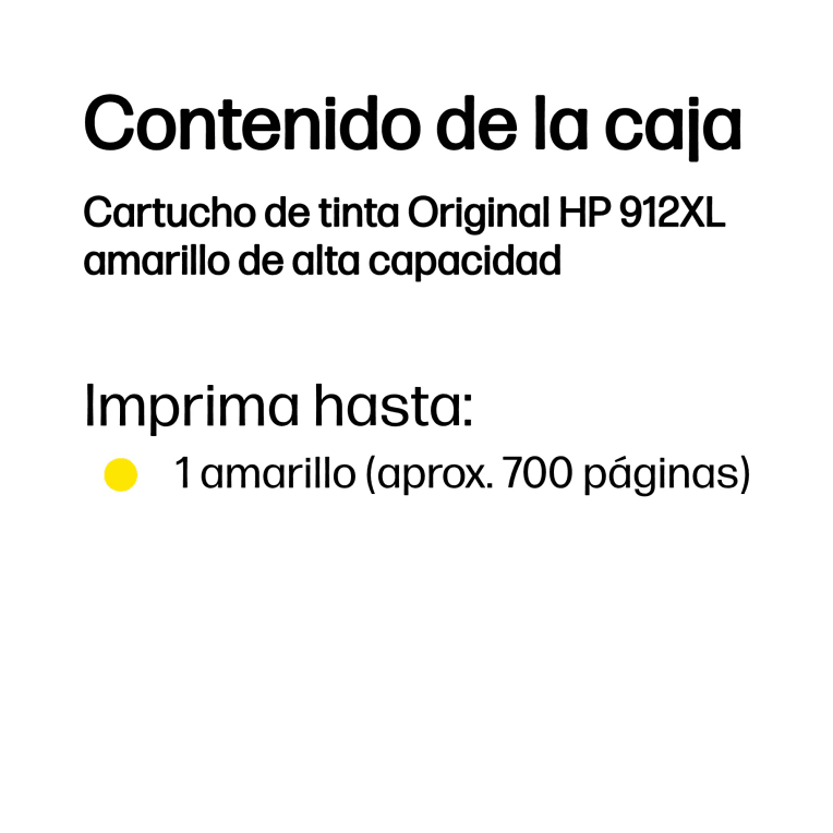 Cartucho de Tinta Silla HP 912 XL Amarillo miniatura 4