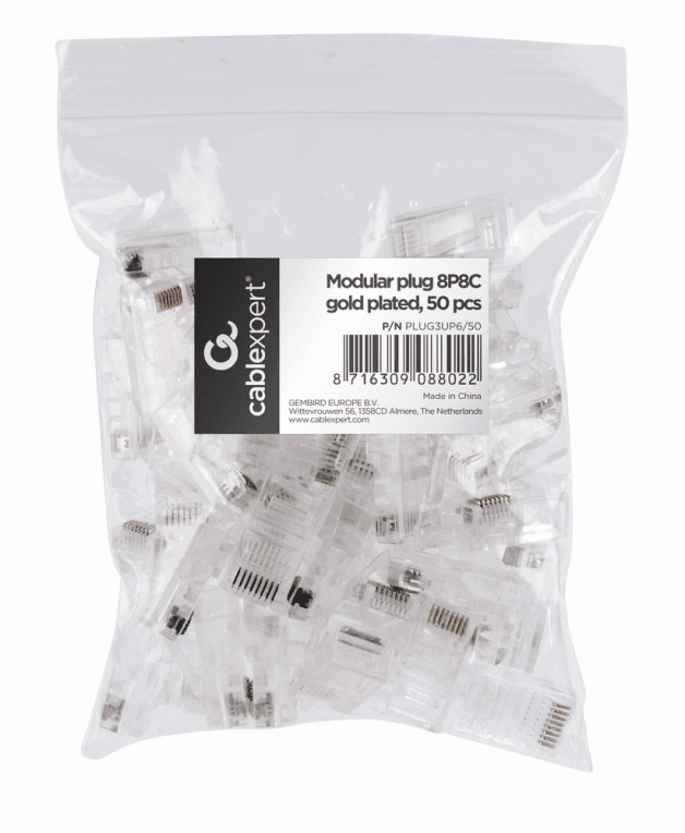 Conector Gembird RJ45 Cat5 Bolsa 50 Uds — imagen 1
