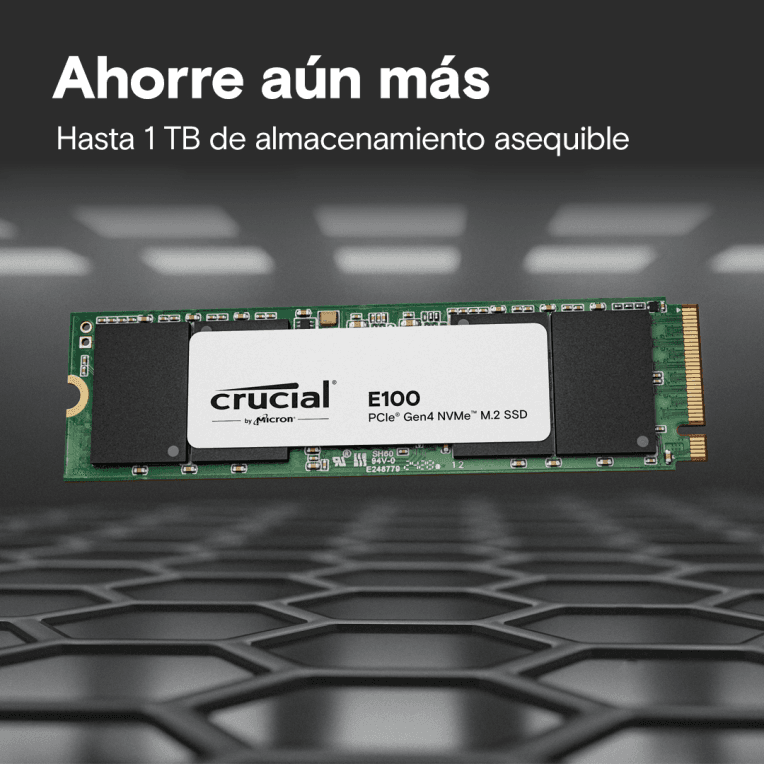 Disco Duro SSD Crucial E100 2 TB NVME Gen4 miniatura 3