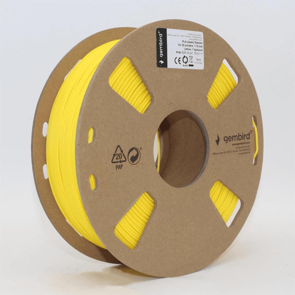 Filamento Gembird Pla Amarillo 1.75mm 1Kg — imagen 1