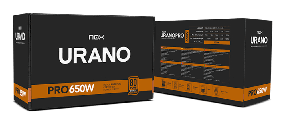 Fuente Nox Urano Pro 650W 80+ Bronze miniatura 10