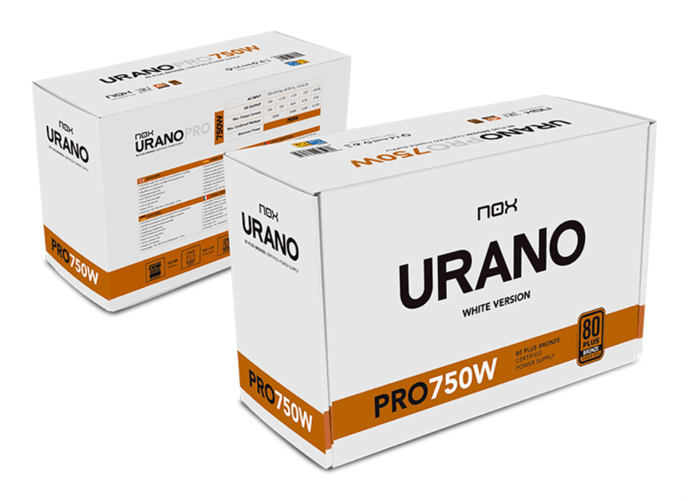 Fuente Nox Urano Pro 750W 80+ Bronze Blanca miniatura 10