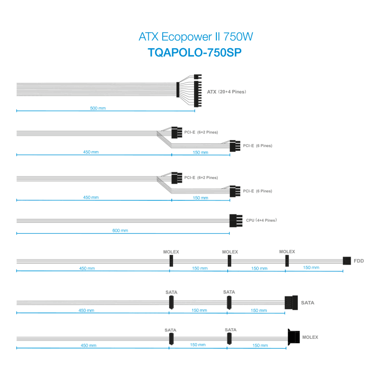 Fuente Tooq TQAPOLO-750SP 750W miniatura 5