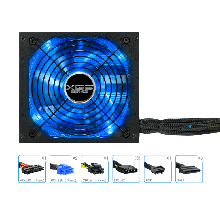 Fuente Tooq XGEII 800W 80+ Bronze miniatura 3