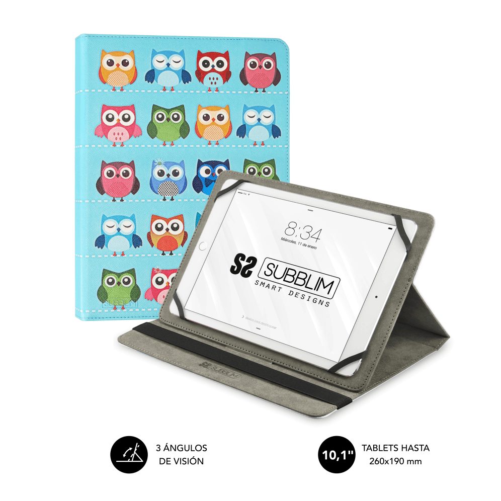 Funda de Tablet Subblim Trendy Case Owls 10.1" — imagen 1
