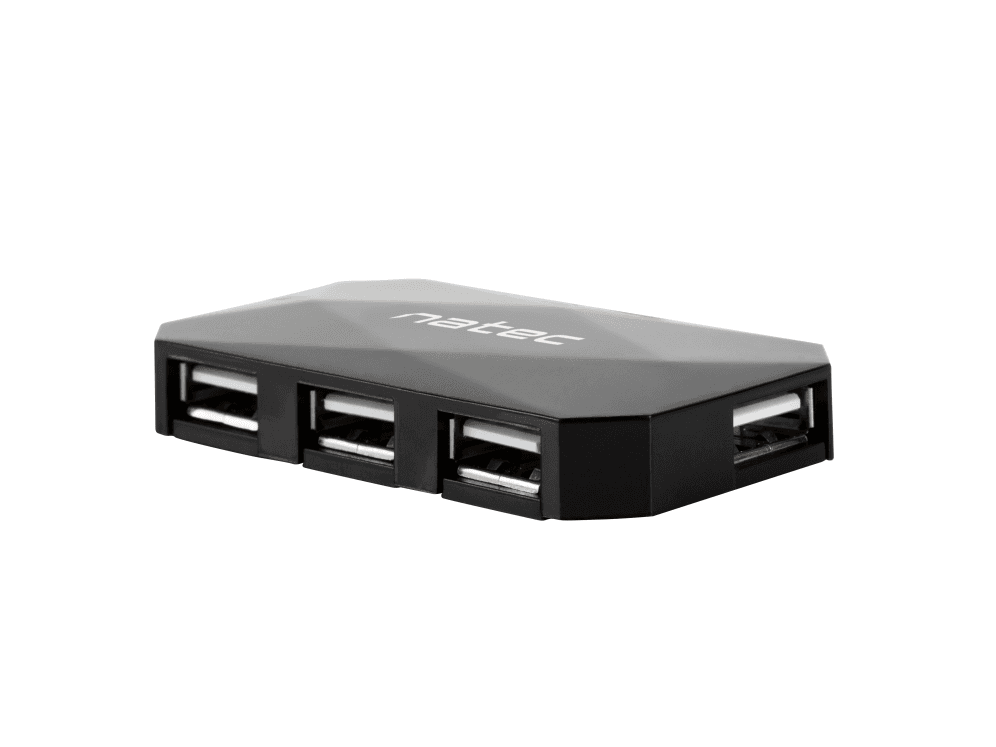HubNatec Locust 4 Puertos USB 2.0 Negro — imagen 1