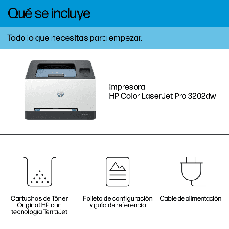 Impresora Laser HP Laser Color Pro 3202dw Color miniatura 4